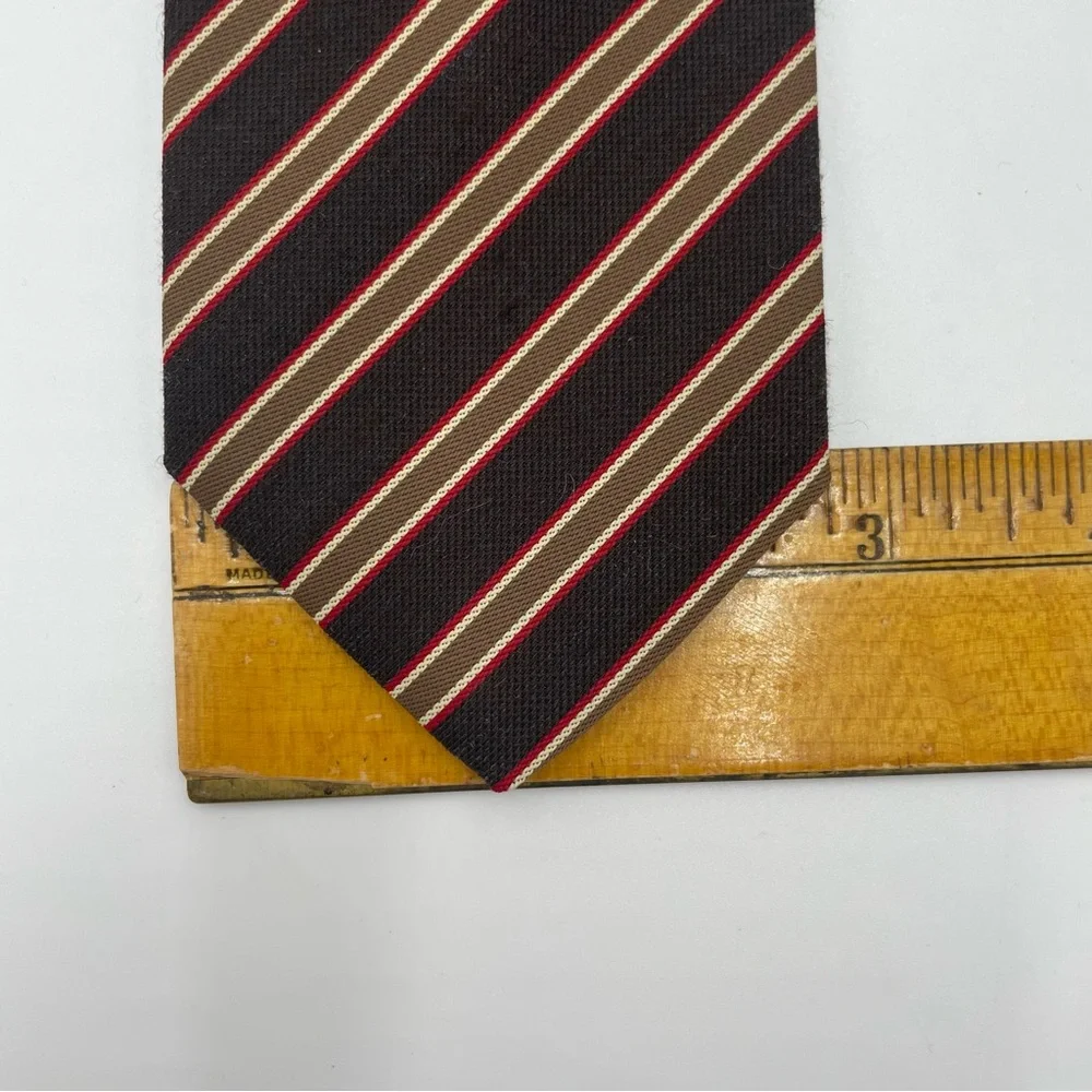 Vintage Nordstrom Tie‎ Deadstock Boys 2.75” Width Brown Stripes Children Kids